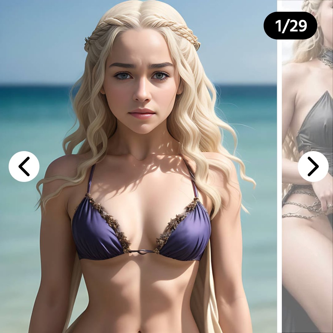 Very famous actress Emilia Clarke looking like a pretty girl