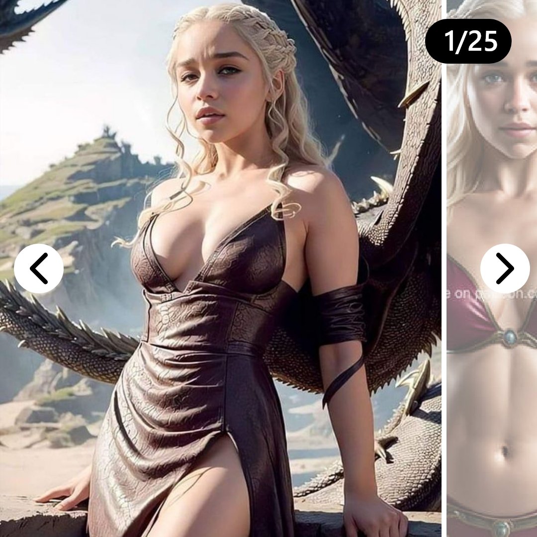 Emilia Clarke all hot and bold bikini avatar